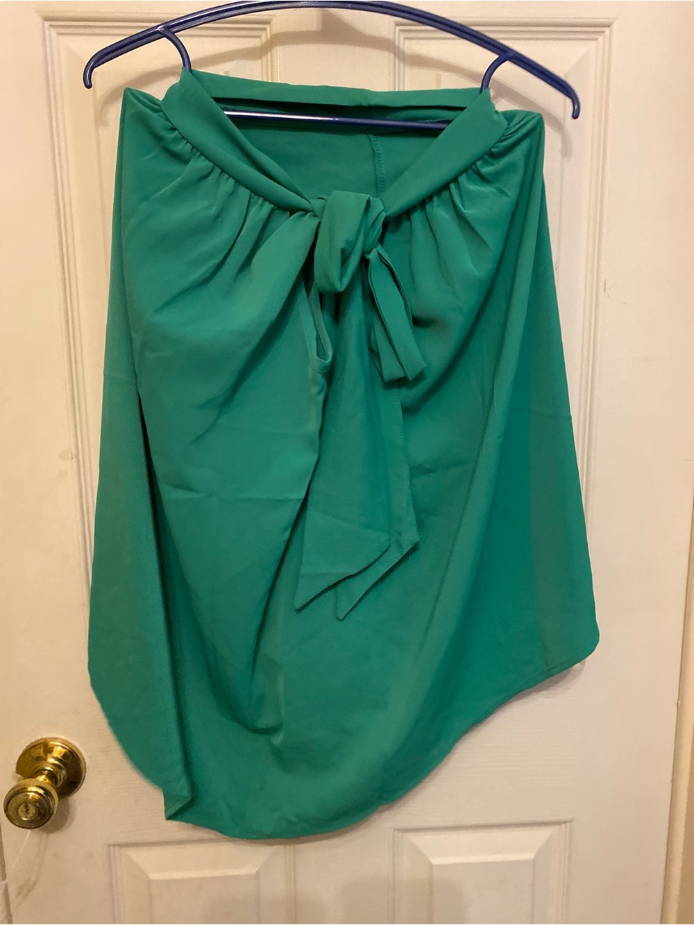 Amazon Emerald Tie-Waist Midi Skirt